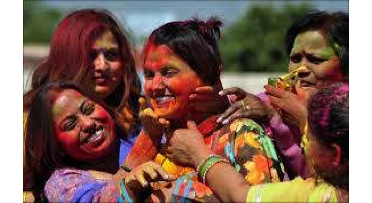 Hindu community celebrates Holi at Pakistan National Council of the Arts 
