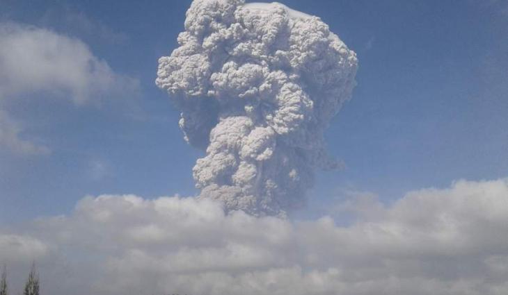 Sumatra's Mount Sinabung volcano erupts, sending ash 5km into sky