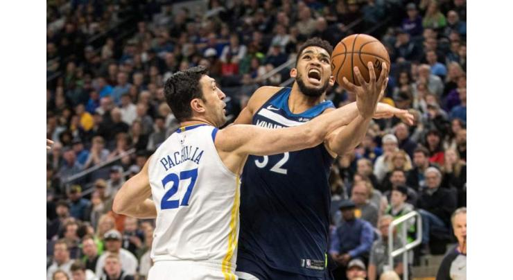 NBA: Timberwolves deal Warriors second straight defeat
