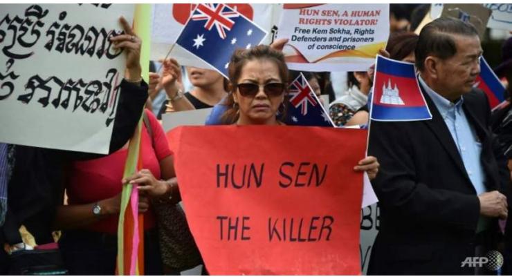 Protestors stand up to Cambodia's Hun Sen in Australia
