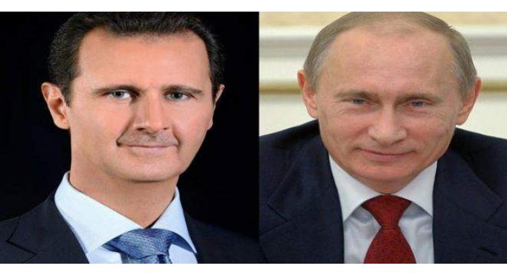 Syria's Assad congratulates Putin on 'natural' victory
