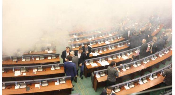 Tear gas halts MP vote on key Kosovo border deal
