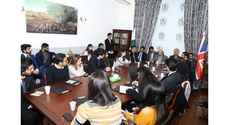 Pakistan Peace Collective team interacts with students at High Commission
