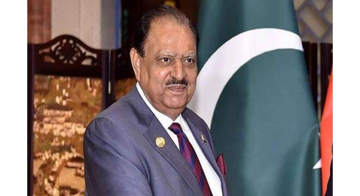 Pakistan stands for peaceful resolution of all outstanding issues: President Mamnoon Hussain