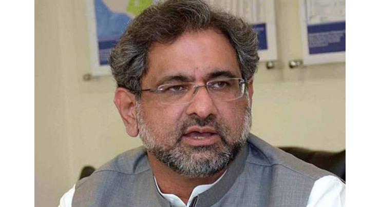 Prime Minister Shahid Khaqan Abbasi urges people to vote for PML-N to end corrupt practices
