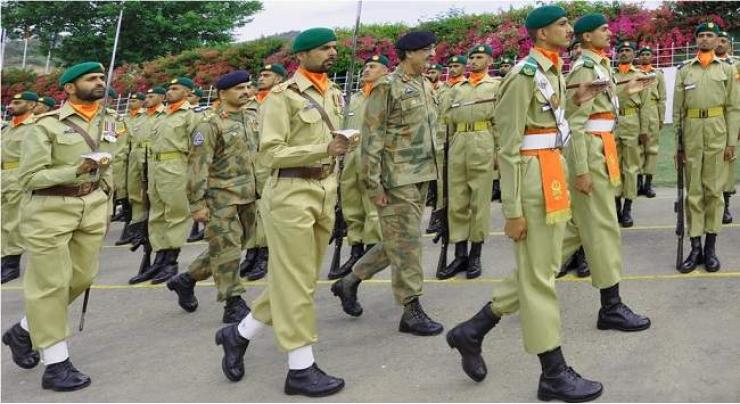 Passing out parade of Mujahid Force recruits held at Bhimber 
