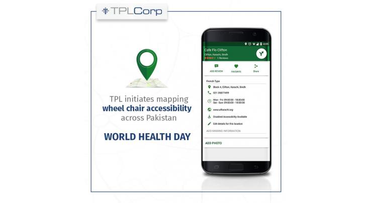 TPL Maps marks wheel chair accessible locations to commemorate World Health Day