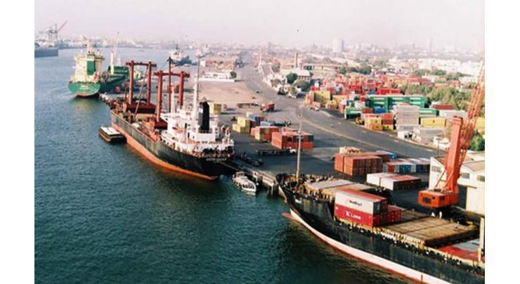Shipping activity at Port Qasim 11 April 2018
