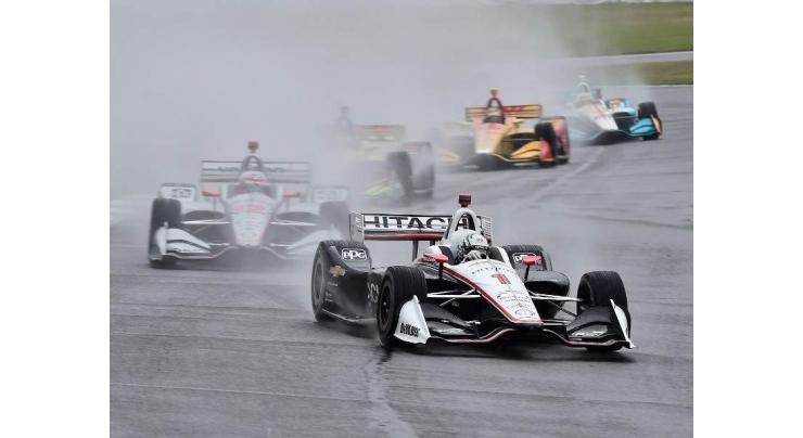 Newgarden wins rain-delayed Alabama IndyCar
