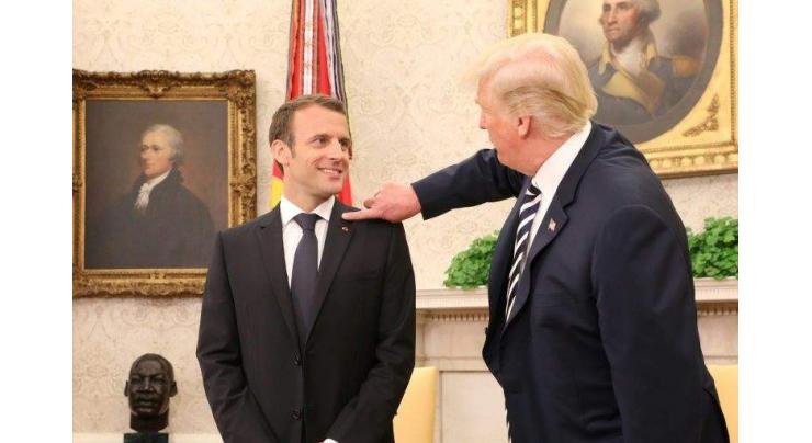 Trump, Macron 'bromance' draws late night laughs in US
