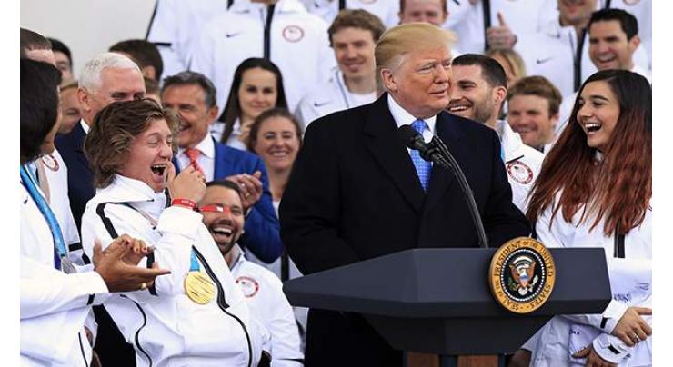 Trump welcomes US Olympics team to White House, several no-shows
