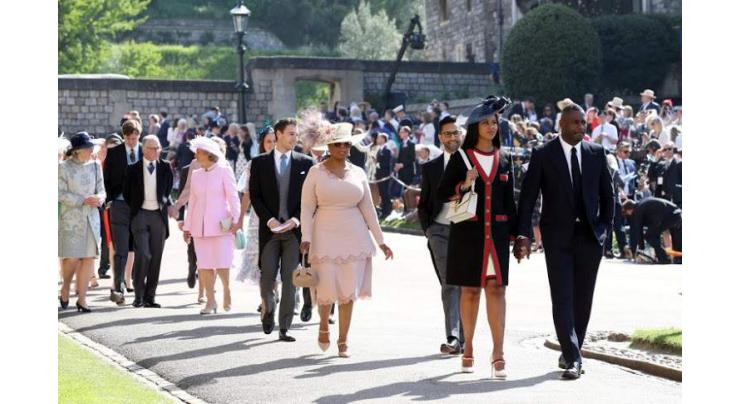 Winfrey queen of the celebs at Britain's royal wedding
