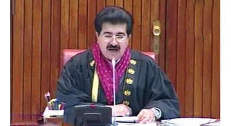 Chairmen of standing committees call on Acting President Sanjrani
