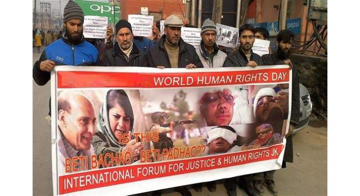 International Forum for Justice and Human Rights (IFJHR) organizes protest in Srinagar
