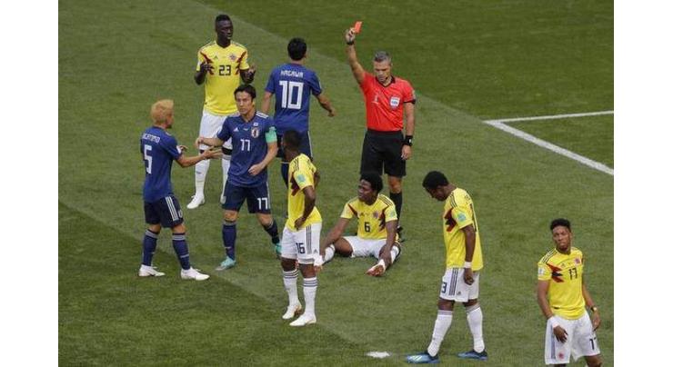 Colombia's Carlos Sanchez gets first red card of World Cup
