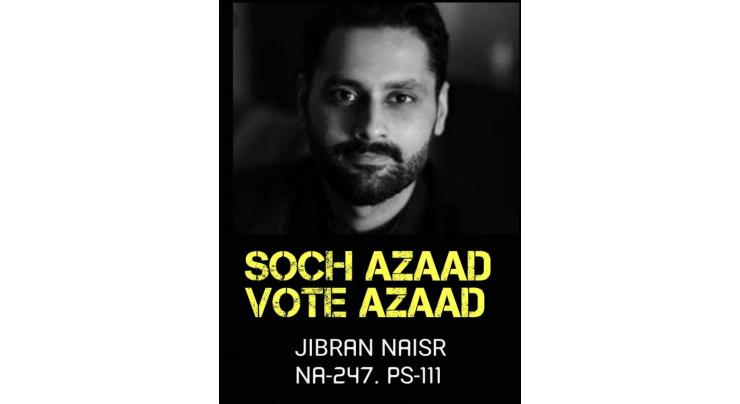Celebs support independent candidate Jibran Nasir with ‘Hum mein se #Aik’