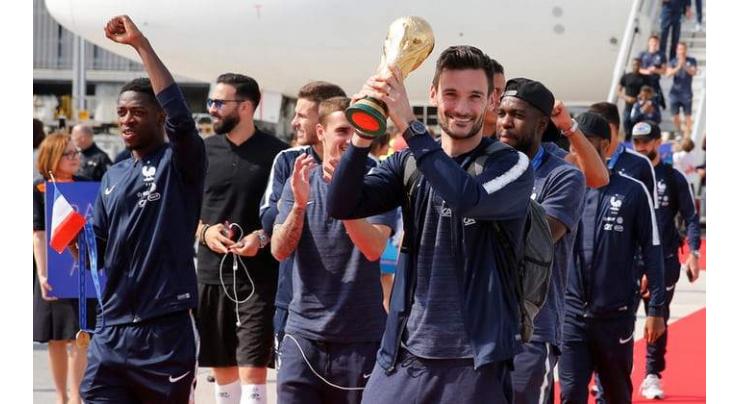 World Cup-winning French team arrive home

