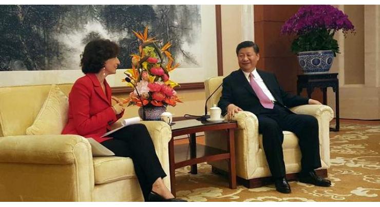 Chinese president meets UNESCO DG
