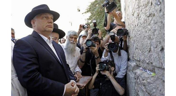 Hungary's Orban visits Jerusalem Jewish shrine
