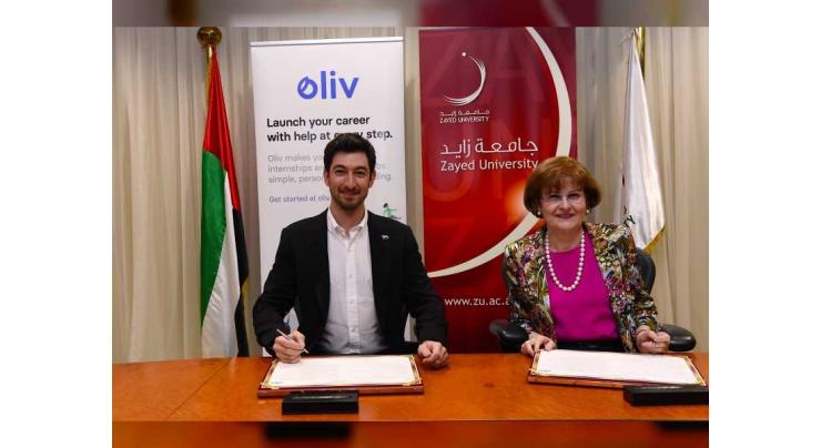 Zayed University and Oliv ink agreement