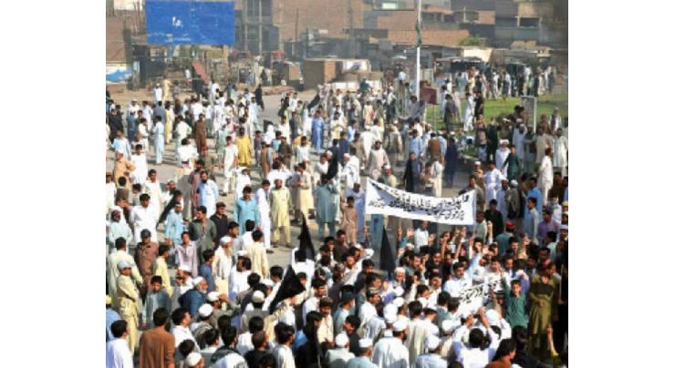 People suffer as opposition parties block roads in KP
