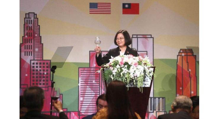 Taiwan leader irks China with rare US speech
