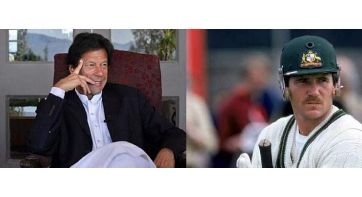 Australian cricketer Allan Border felicitates Imran Khan over polls victory
