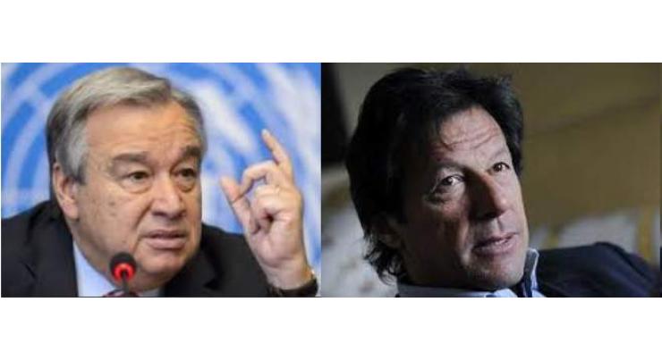 In congratulatory letter, UN chief hopes for deepening of UN-Pak cooperation under PM Imran's leadership
