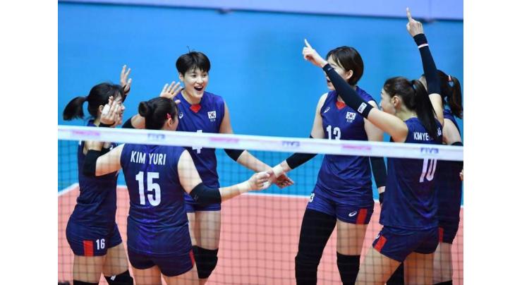 Defending champion S. Korea wins 2nd straight women's volleyball match
