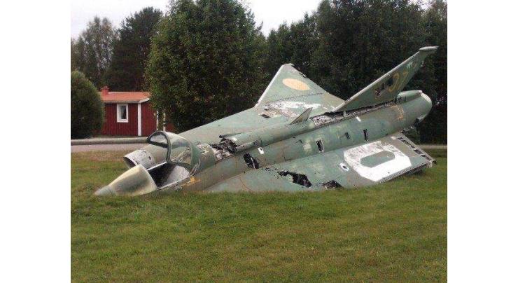 Swedish fighter jet crashes after bird collision, pilot survives
