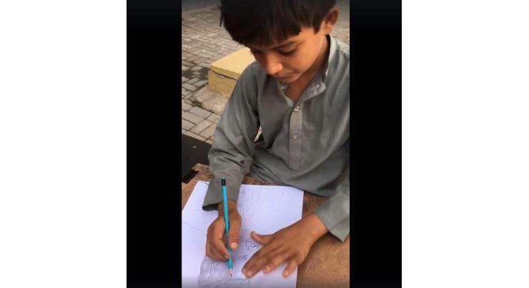 This little artist making sketches of people in twin cities is going viral on social media