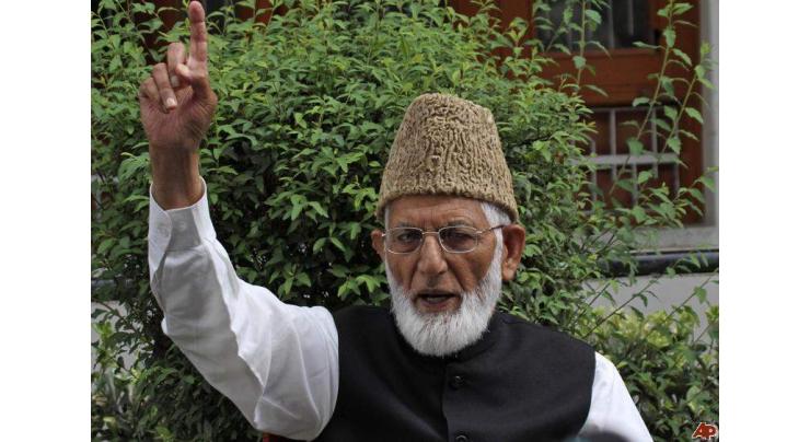 Democratic, peaceful formula only way for resolving Kashmir dispute: Syed Ali Gilani
