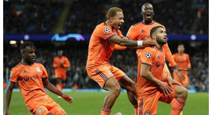 Lyon stun favourites Man City in Champions League opener
