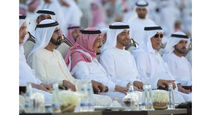 Sultan bin Zayed greets Saudi King on 88th National Day
