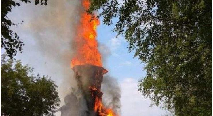 Historic wood church burnt down in Finland
