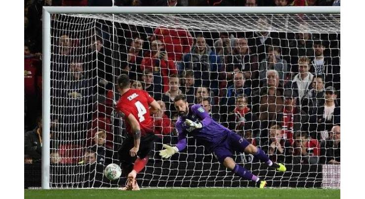 Lampard's Derby knock Man Utd out of League Cup, City ease into last 16
