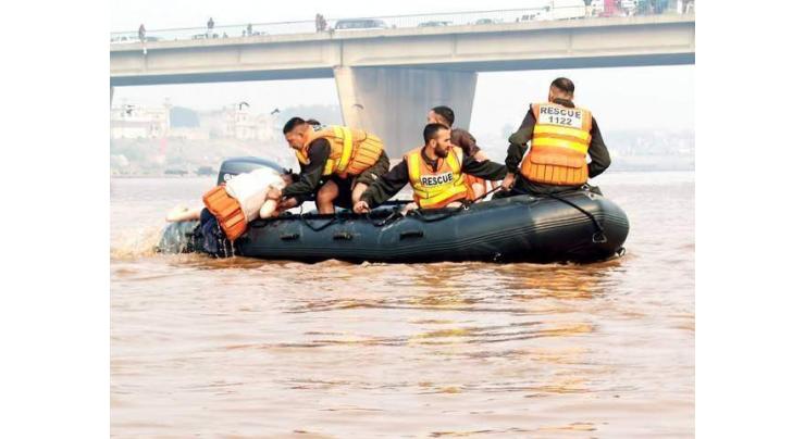 Rescue 1122 ready to tackle flood situation on Sutlej
