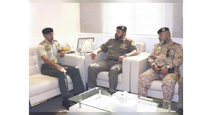 Ahmed bin Tahnoun receives Chairman of National Military Service of Kuwaiti Ministry of Defence