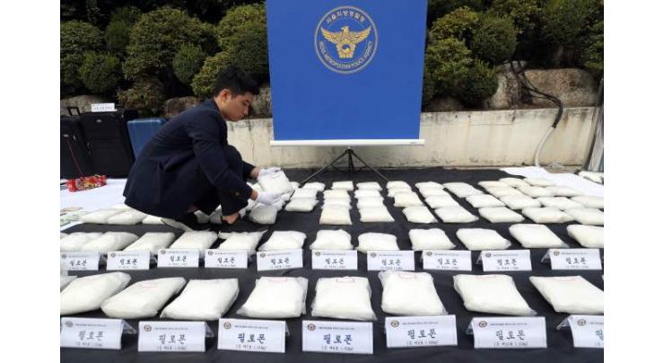 Police bust largest-ever meth smuggling syndicate in S. Korea

