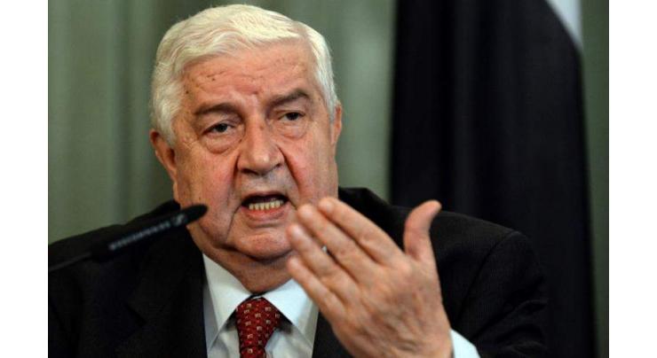 Syrian Foreign Minister Rules Out Country's Federalization