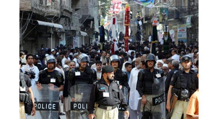 Meeting reviews security plan for Chehlum of Hazrat Imam Hussain (R.A) in Karachi
