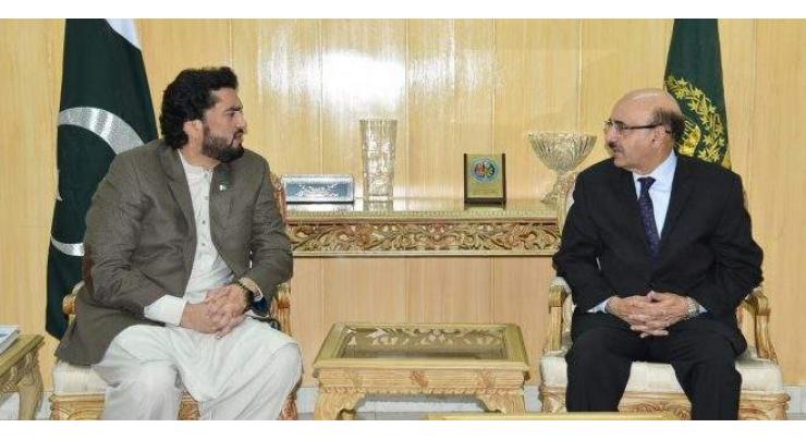 President AJK meets Minister Shehryar Afridi
