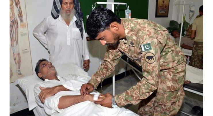 Sindh Rangers holds free medical camps in Thar, Badin
