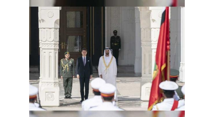 <span>Mohamed bin Zayed receives Italian Prime Minister</span>