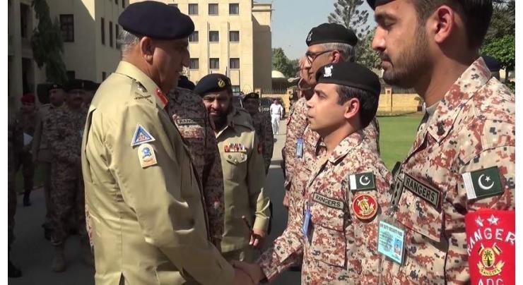 COAS visits HQ Pakistan Rangers Sindh
