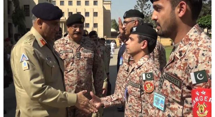 COAS visits Sindh Rangers HQs
