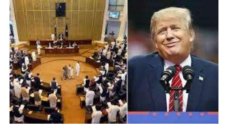 Resolution submitted in KP Assembly against Trump's statement
