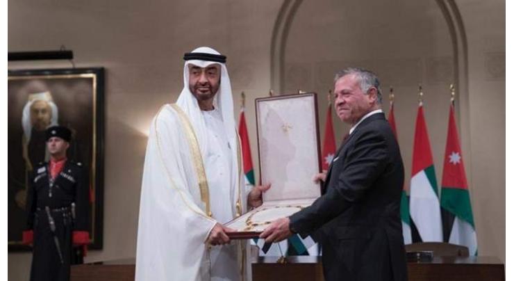 King of Jordan grants Mohamed bin Zayed the Order of Hussein ibn Ali