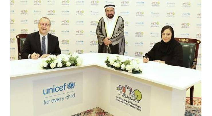 Sharjah Ruler witnesses SBFO, UNICEF signing MoU