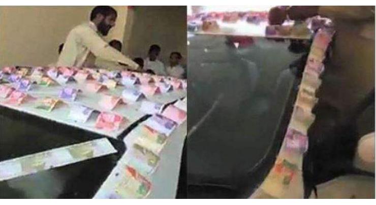 To make wedding memorable, groom decorates car with currency notes